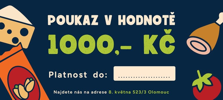 Dárkový poukaz Na Pekáč v hodnotě 1000 Kč