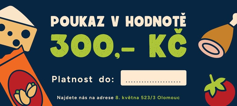 Dárkový poukaz Na Pekáč v hodnotě 300 Kč