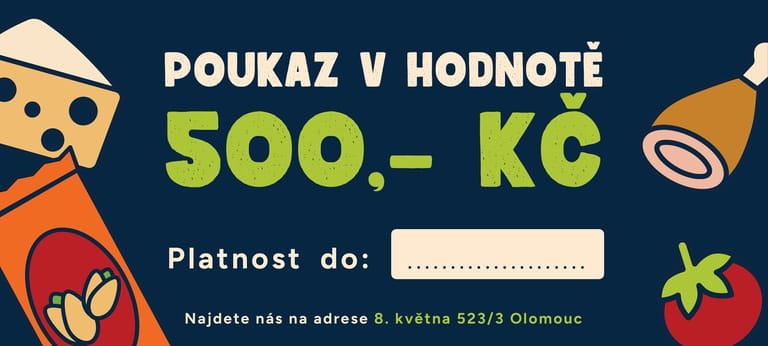 Dárkový poukaz Na Pekáč v hodnotě 500 Kč